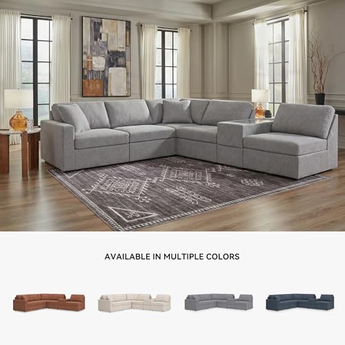 Image of Signature Design by Ashley 6 Piece Modular Sectional Sofa with Console