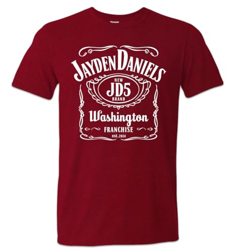 Jayden Daniels T Shirt Washington QB JD5 Daniels to Deebo Skins - (Red, 3XL)