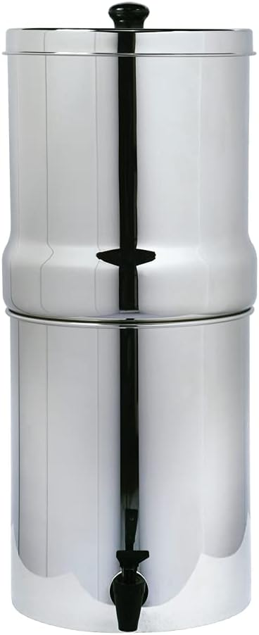 Support Filtre à Eau Acier Inoxydable 6" Haut X 9" Diamètre - Compatible Berkey Big Royal