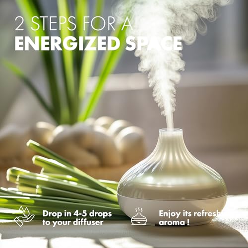 Image of Esslux Lemongrass Essential Oil - Outdoor Protection and Relaxes Muscle Aches - for Worry-Free Fun - 100 Pure Therapeutic Grade for Aromatherapy and Topical Use - 90 ML