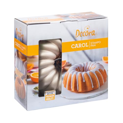 Decora 0080114 Carol Non-Stick Mould Diameter 24 x 10 h cm, Die-Cast Aluminium, for Making Sweet and Savoury Preparations