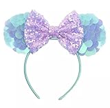 CL GIFT Ariel Mickey Ears, Ariel Ears, Littler Mermaid Ears, Little Mermaid Mickey Ears, Purple Minnie ears