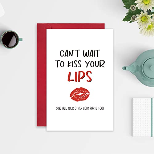 Leinessy Cheeky Love Card For Boyfriend, Naughty Long Distance Relationship Card For Him Her, Can't Wait To Kiss Your Lips #TOP4
