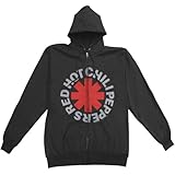Red Hot Chili Peppers - Mens Asterisk Zip Hoodie Medium Black