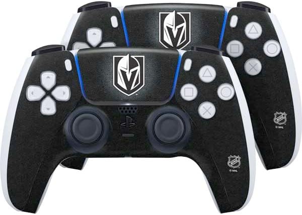 Skinit Decal Gaming Skin Compatible with PS5 Controller - Officially Licensed NHL Vegas Golden Knights Jersey Design