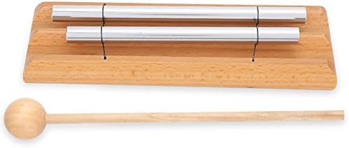 Irfora Child Percussion Instrument 2-Tone Chime for Kids Musical Development 17x5x3cm Durable Wood and Steel — view 6