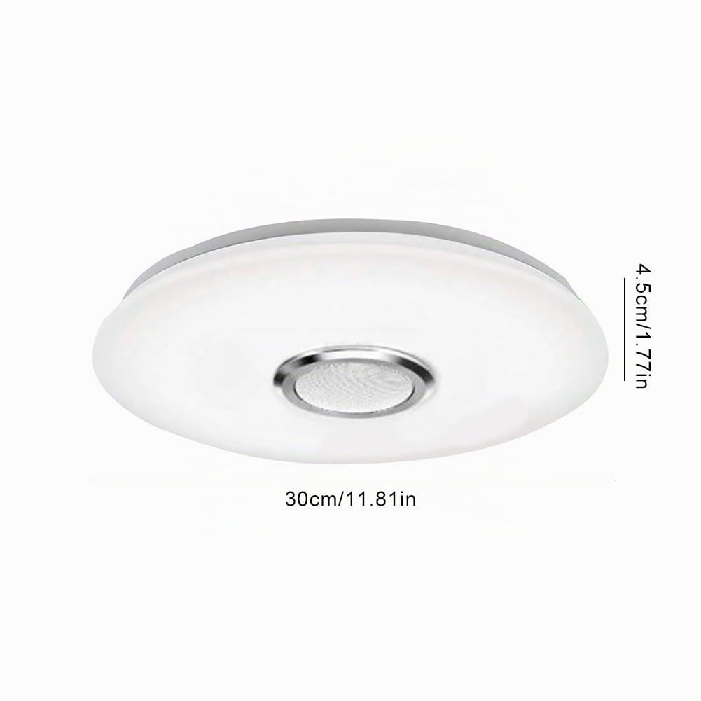 Plafoniera LED RGB con Altoparlante Bluetooth 60W, Luminosità Dimmerabile Cambia Colore Lampada da Soffitto Bianco Freddo/Caldo con Telecomando e App, Plafoniere for Feste in Famiglia