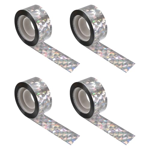 QUARKZMAN Cinta Reflectora Antipájaros 200m (656 Pies) Tiras Anti Palomas Repelente De Aves Doble Cara Destello 2.4cm (1 Pulgada) para Control De Aves En Techos