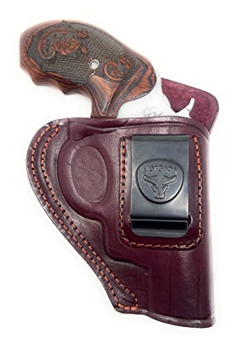 Cardini Leather Premium IWB Leather Holster for Concealed Carry | Fits Smith & Wesson K Frame and N Frame Revolvers, Model 60 | Rock Island M206 2