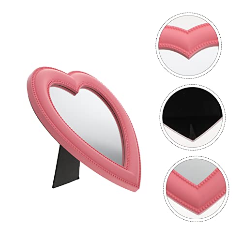 Miroir rose en forme de cœur minkissy idée cadeau pour décoration de coiffeuse - 5