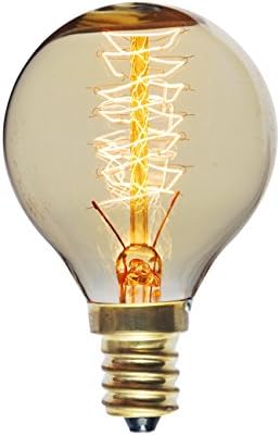 PureLumeTM SquirrelGlobe Vintage Edison bulb, E14, 25W, Handgewickelt 110–240V) Ideal for design and Retro lights