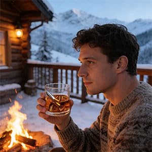 Miniatura 3 de Yueming Juego De Piedras Para Whisky, 6 Piezas Forma De Bala Piedras Para Whisky De Acero Inoxidable, Cubitos De Hielo Reutilizables Para Whisky Con Clips, Para Hombres Papá Novio Marido