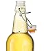 Home Brewing Glass Beer Bottle with Easy Wire Swing Cap & Airtight Rubber Seal - 16oz - Case of 12 - by Tiabo
