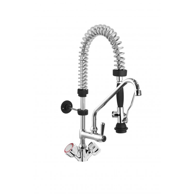 Robinet Douchette Professionnel avec Mélangeur + Col de Cygne – Eau Chaude/Froide – Idéal Cuisine Pro, Restaurant, Bar, Hôtel, Collectivités – Fabrication...