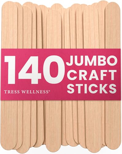 Tress Wellness Craft Sticks, Popsicle sticks, Premium Splinter-Free Wooden Sticks