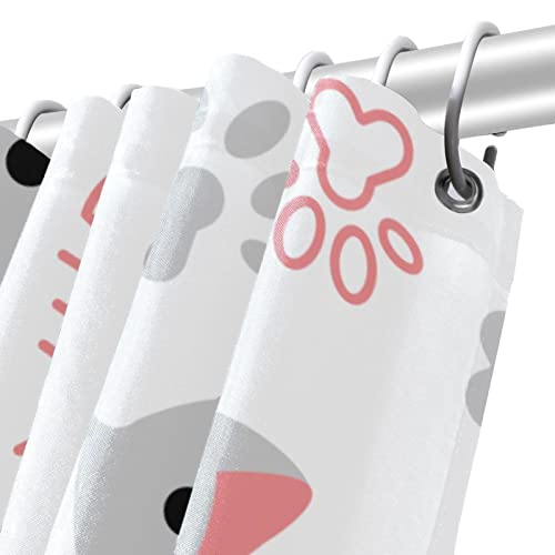 Rideau de douche chaton imperméable coloré 183x183 cm