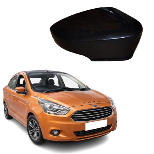 Image of (RIGHT DRIVER SIDE) ORVM Side view Mirror Cover /Cap (INDICATOR CUT TYPE) compatible with F. Figo Aspire 2015-2021 Year Model- (UNPAINTED)
