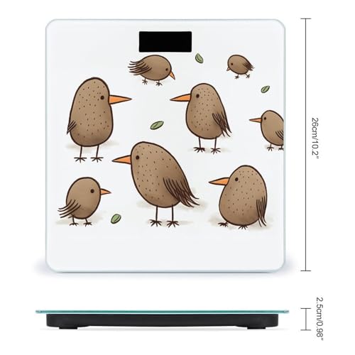 Báscula Digital de Baño FekiLoot Plataforma Ancha LCD miniatura 2