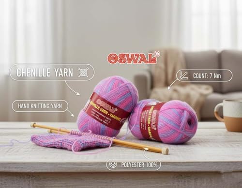 Image of M.G ENTERPRISE Os wal Knitting Wool Yarn, Soft Tarang Feather Wool Ball Multi Iris 400 gm Best Used with Knitting Needles, Soft Tarang Wool Crochet NeedlesWool Yarn for Knitting. by M.G ENTERPRISE Os wal