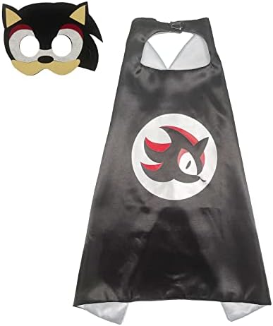 Formemory Sonic Cosplay Costume Capes Mask for Boys Girls Kids 5Pcs Set Fancy Dress up for Halloween Cosplay Children Gifts