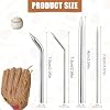 NQEUEPN 4pcs Baseball Lacing Needle, Handy Glove Shoelace Repair Kit Durable Reliable Leather Lacing Needle Precise Mitt Needle Curved Needles Tool for Softball Baseball Glove Relacing and Repair