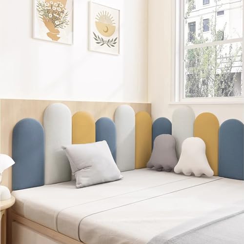 Paneles de pared acolchados 3D anticolisión para dormitorio infantil y cabeceros 7