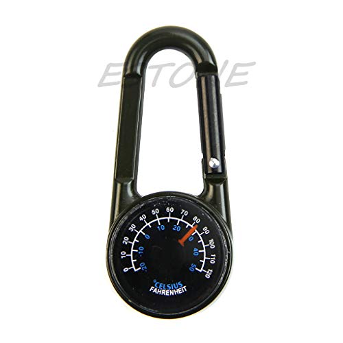Carabinero multifuncional metal con brújula y termómetro miniatura 6