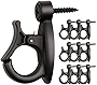 GEZIDEA Light Hanger Hooks,String Light Hooks,Screw-in Hooks for Hanging String Lights and Wire,Plants,Wind Chimes,Black,20 Pack