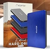 Storite Externe Festplatte, 320 GB, USB 3.0, leichte Datensicherungs- und Speicherfestplatte, tragbare Gaming-Festplatte, erweiterter Speicher, HDD für Spiele, Laptop, PC, Mac, Desktop (blau)
