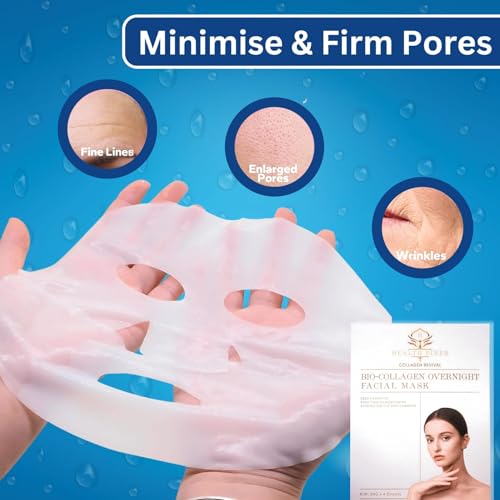HEALTH FIXER Deep Collagen Overnight mask 34gx4ea | Real Collagen 2,160,000PPB for Elasticity | TikTok Trend Items | Original Hydrating Collagen Face Mask | Korean Skin Care - Image 2