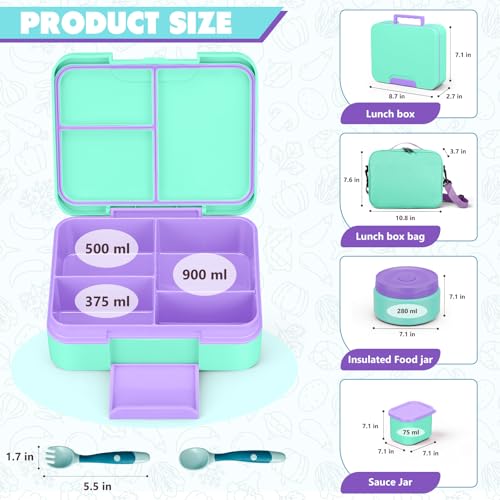 Image of WyfKyd Bento Lunch Box Set with Soup Thermo Food Container for Kids Adults