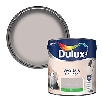 Dulux Silk Emulsion Paint For Walls And Ceilings - Perfectly Taupe 2.5 Litres