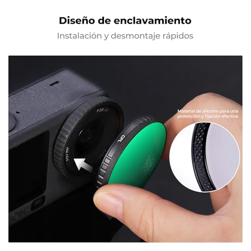 Kit de 4 filtros CPL y ND K&F Concept para DJI Osmo Action 6 con cristal óptico HD 6