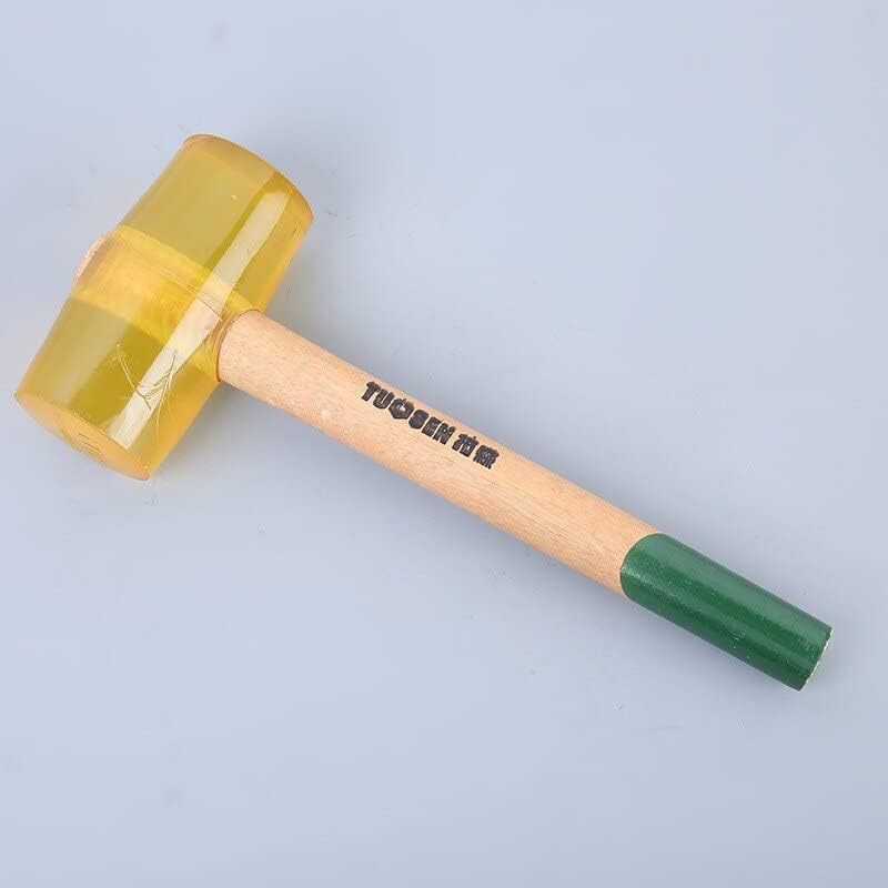 2022 Black/transparent Rubber Hammer Wooden Handle Rubber Hammer Does Not Crack, Shockproof Floor Installation Hammer - (Color: 01)