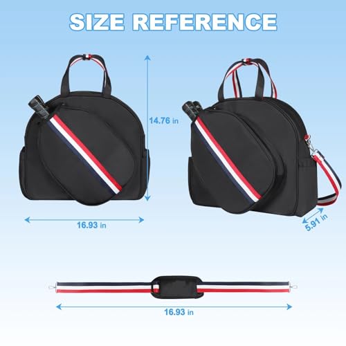 Bolsa para deportes de raqueta unisex con hombrera y compartimentos modulares 6