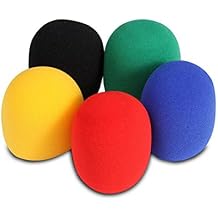 OnStage On-Stage ASWS58C5 Multi-Color Microphone Windscreens, 5 Pack