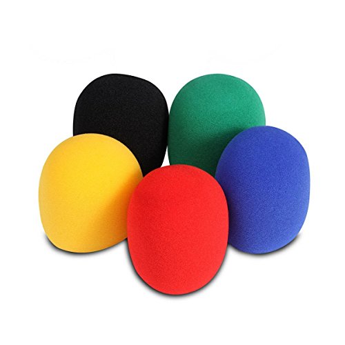 On-Stage Microphone Windscreens - Multi Coloured 5-Pack
