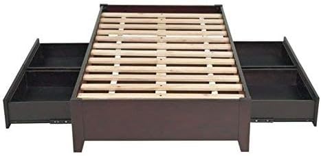 Modus Furniture Simple Platform Storage Bed, Twin, Espresso