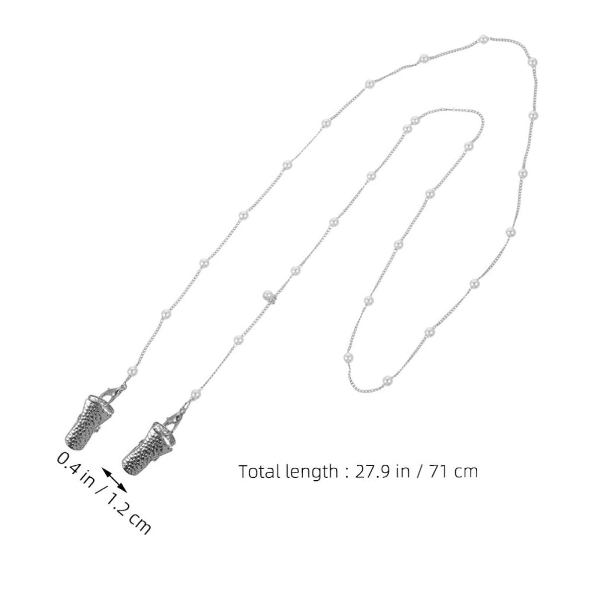 TOPBATHY 10 Stück Brillenkette mit Perlen aus Metall für Damen, Modisch