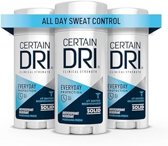 Certain Dri Antiperspirant Deodorant | Everyday Strength Clinical | All Day Protection Against Odor and Sweating | Solid | 2.6 oz | 3 Pack