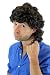 WIG ME UP- 3751-P1 Peluca Hombres Carnaval Halloween Rizado de Color Negro...