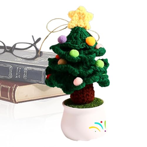 Adornos para el árbol de Navidad | Adornos portátiles creativos de punto Flores de ganchillo - Flores artificiales festivas Decoraciones de árbol de Navidad de ganchillo para cumpleaños de