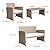 YITAHOME 4-Piece Patio Bistro Set, All-Weather Outdoor Patio Furniture Rattan Wicker Loveseat Conversation Set with Glass Side Table and Soft Cushions, Light Brown+Beige