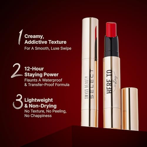 Image of Swiss Beauty Select Here To Stay Lip Crayon | Velvety-Matte Finish | 12-Hour Stay | Enriched With Vitamin E | Retractable Packaging | Smooth Glide | 12 Gorgeous Shades | 2.5g, Shade- 2. Mauve Macaron
