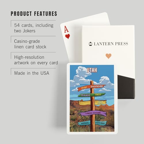 Baraja de poker Lantern Press Utah Signpost Desert 52 cartas miniatura 3