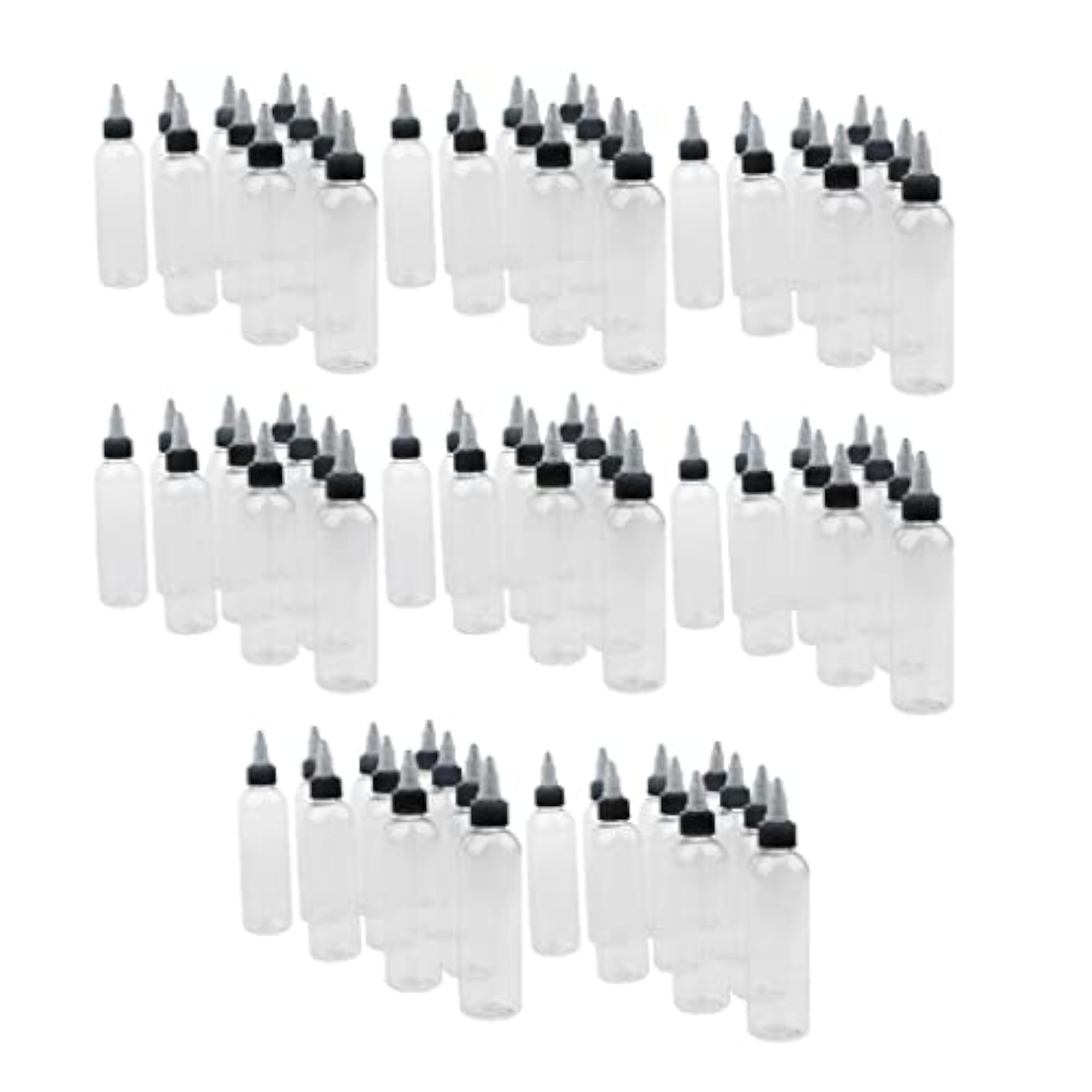80 Pcs Empty Poly Squeeze Bottle with Twist Top Cap Applicator 120ml