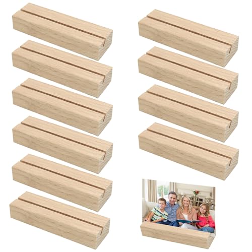 YCHYAN 10 Stück Kartenhalter Holz, Tischkartenhalter, Visitenkartenhalter Holz, Tischmenü Clip Name Karte Holzhalter, Ideal für Wohnungen, Cafés, Geschäfte, Hochzeiten und Postkarten (Holzfarbe) YCHYAN 10 Stück Kartenhalter Holz, Tischkartenhalter, Visitenkartenhalter Holz, Tischmenü Clip Name Karte Holzhalter, Ideal für Wohnungen, Cafés, Geschäfte, Hochzeiten und Postkarten (Holzfarbe)