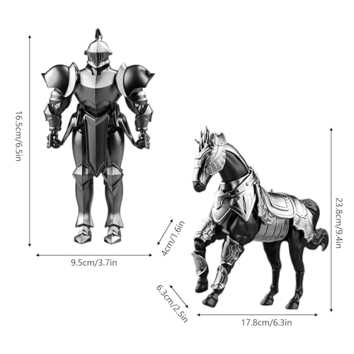 Figurines d'action chevaleresques avec multi-étangs mobiles à assembler soi-même - 5
