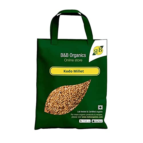 B&B Organics Kodo Millet (Indian Millet | Gluten Free | Unpolished | Whole Grain | Usda Certified) 5 Kg /11 Pound #TOP10