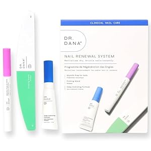 Dr. Dana Nail Repair Kit for Damaged Nails – Strengthening & Exfoliating Treatment with Glycolic Acid, Nail Primer, Hydrator & Priming Wand for Shiny, Healthy Nails, Halal Certified Nail Care Kit